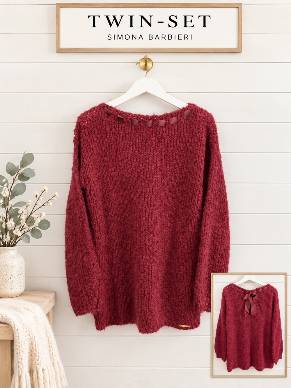 TWIN-SET SIMONA BARBIERI Knit Sweater – Size L (refer to measurements)